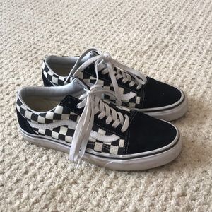 Checkered Old Skool Vans 8.5